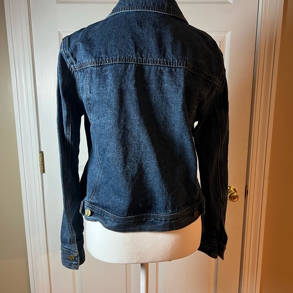 Jones New York Womens Medium Indigo Denim Button Jacket Fall Trends - Picture 6 of 10